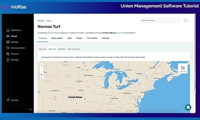 WeRise Union Software: Organizing Tutorial
